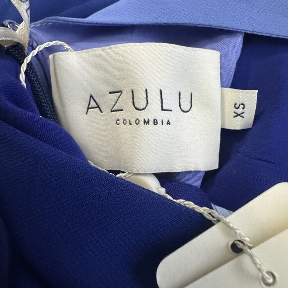 Azulu Sanriku Maxi dress in blue one shoulder size XS new with tags Runway - Picture 9 of 10